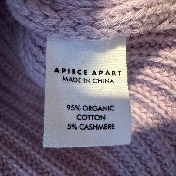 Apiece Apart Eco Nueva Merel Ribbed Knit Sweater Women S Organic Cotton Cashmere - Picture 7 of 10